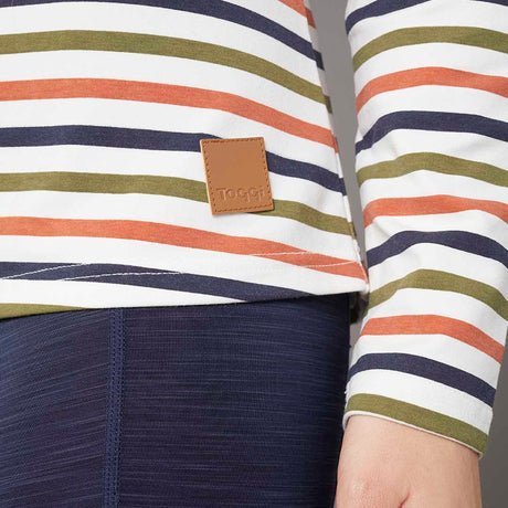 Toggi Striped Long Sleeve Ladies Top #colour_white-stripe