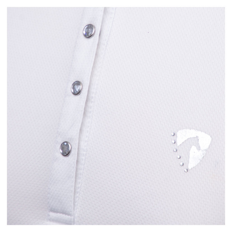 Hy Equestrian Sophia Sleeveless Show Shirt#colour_white-pearl