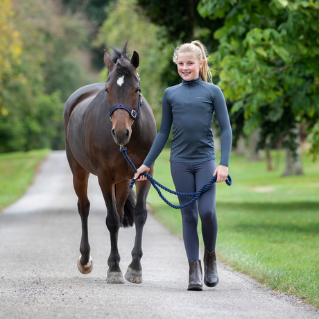 Shires Aubrion Maids Revive Long Sleeve Base Layer #colour_navy