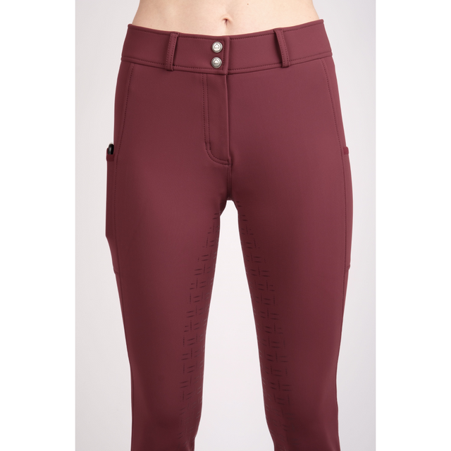 Montar Delilah High Waisted Full Grip Winter Breeches #colour_plum