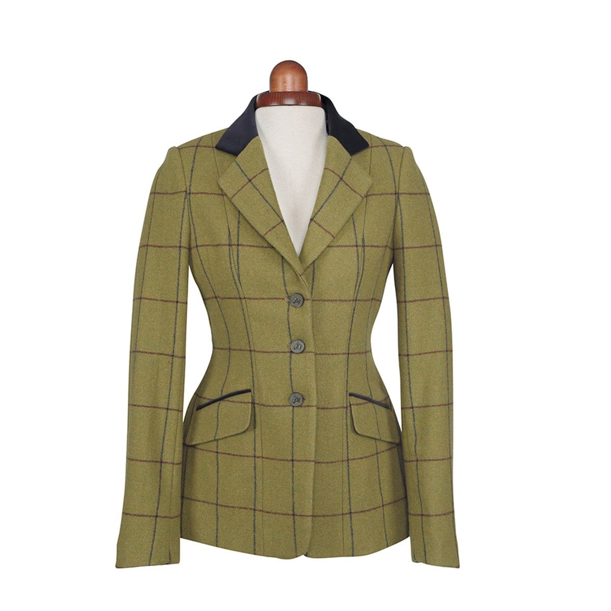Shires Digby & Fox Tweed Hundeleine – Rot/gelb/blau Kariert, 110 Cm, Mit Braunen Akzenten