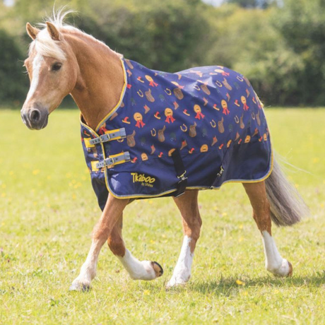 Shires Tikaboo Lite Turnout Rug #colour_horse-print