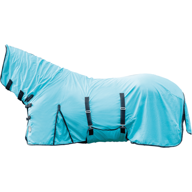 HKM Aqua Fly Rug With Neck #colour_aqua