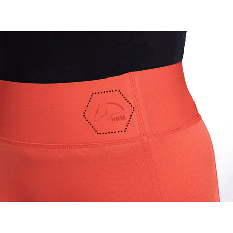 HKM Savona Style Silicone Full Seat Riding Leggings #colour_red