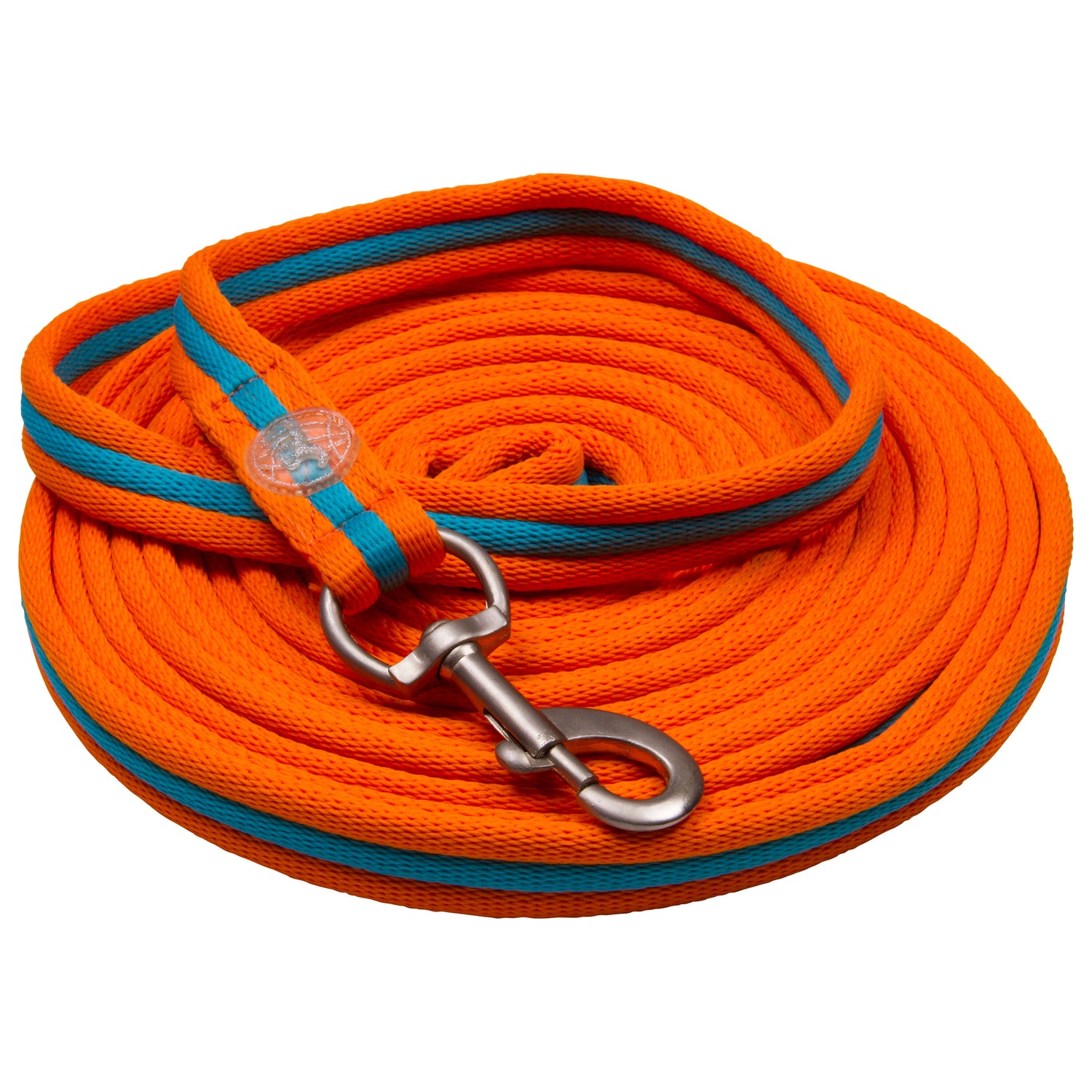 Imperial Riding Soft Nylon Lunging Line #colour_neon-orange