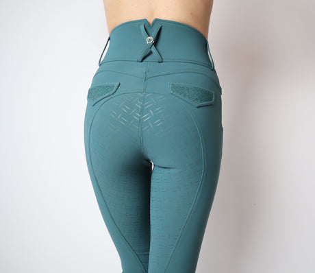 Montar Brielle Extra High Waisted Crystal Full Grip Breeches #colour_jasper